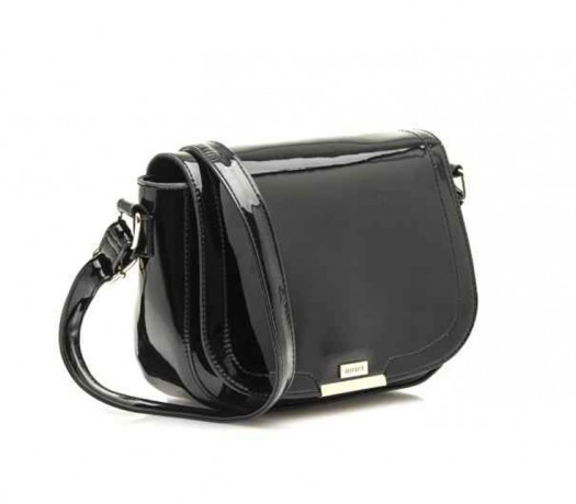 Bolsa de verniz preta da Mustang